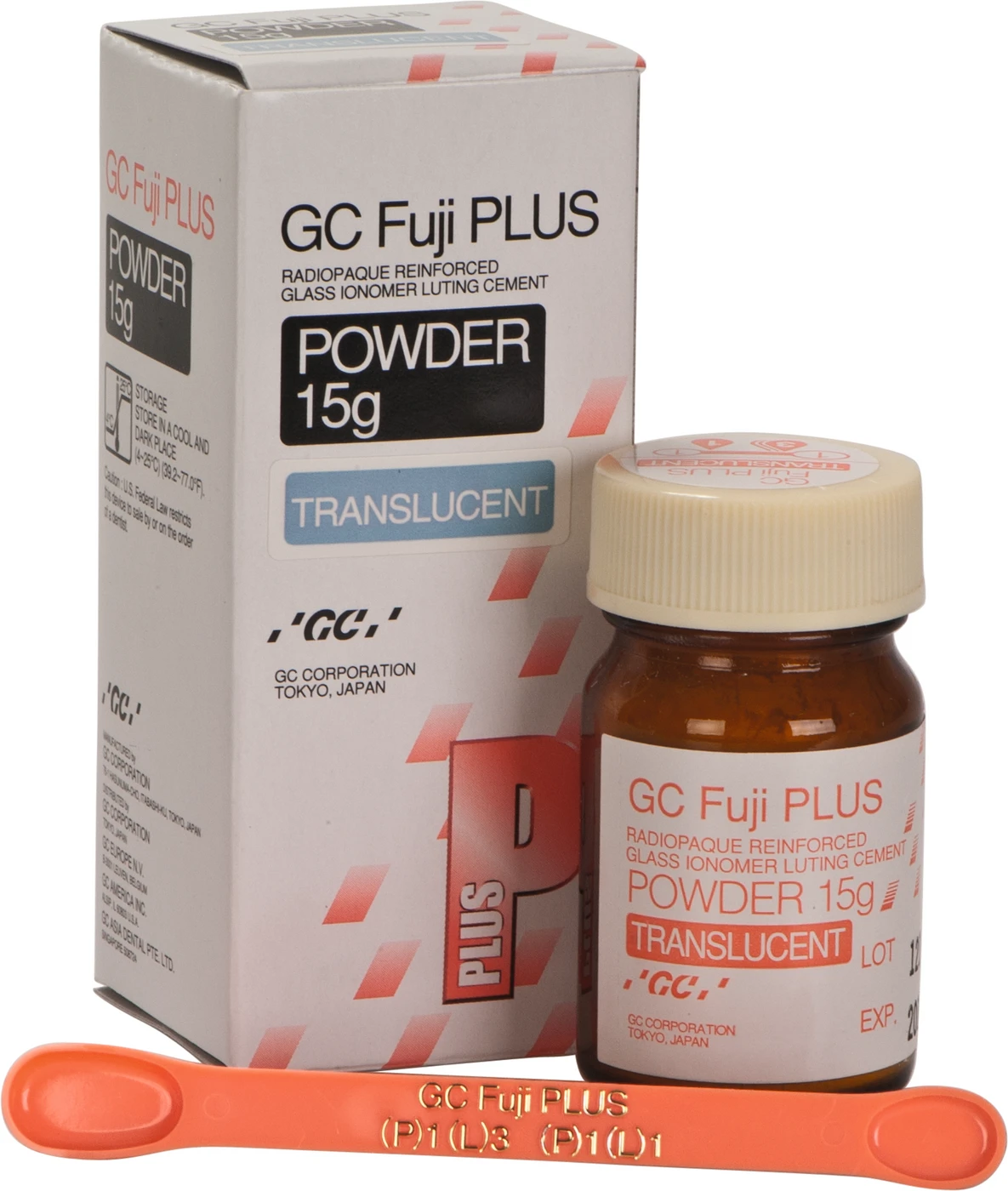 GC Fuji PLUS Packung 15 g Pulver transluzent