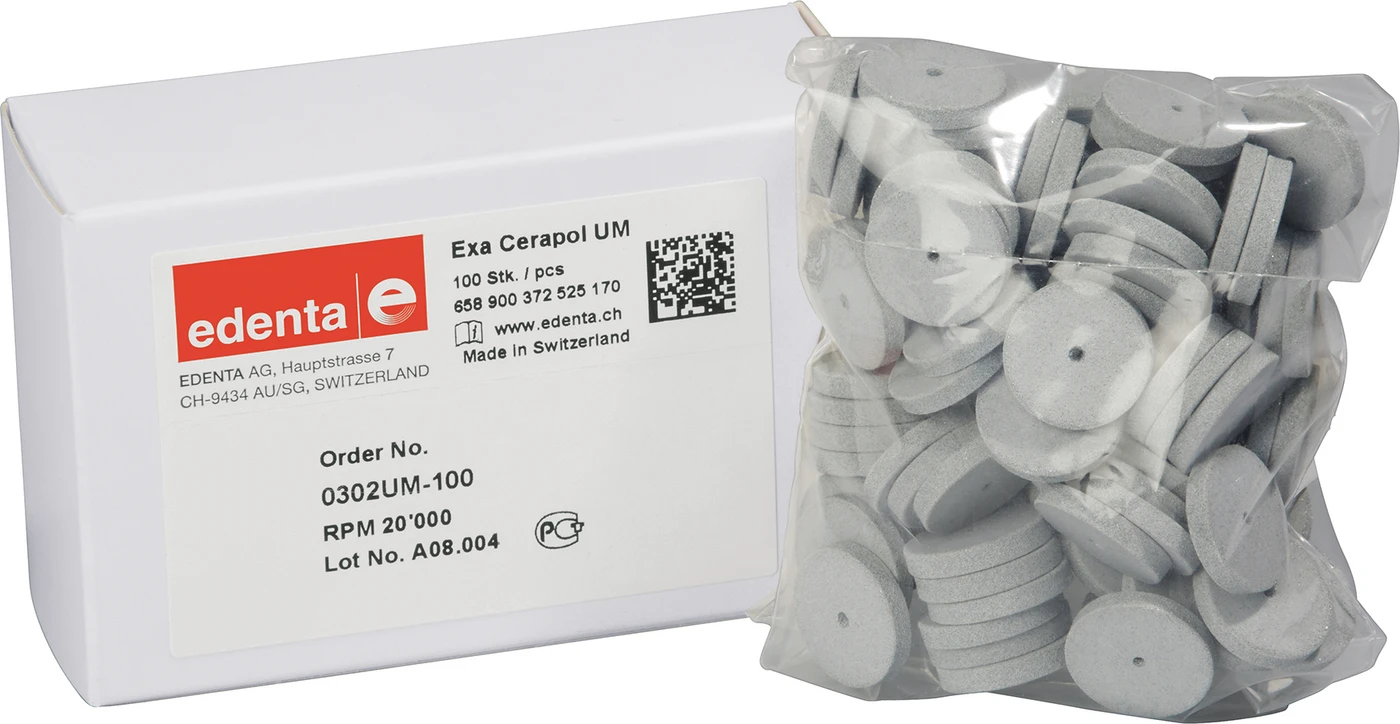 Exa Cerapol Packung 100 Stück unmontiert, hellgrau, Figur 372, 3 mm, ISO 170