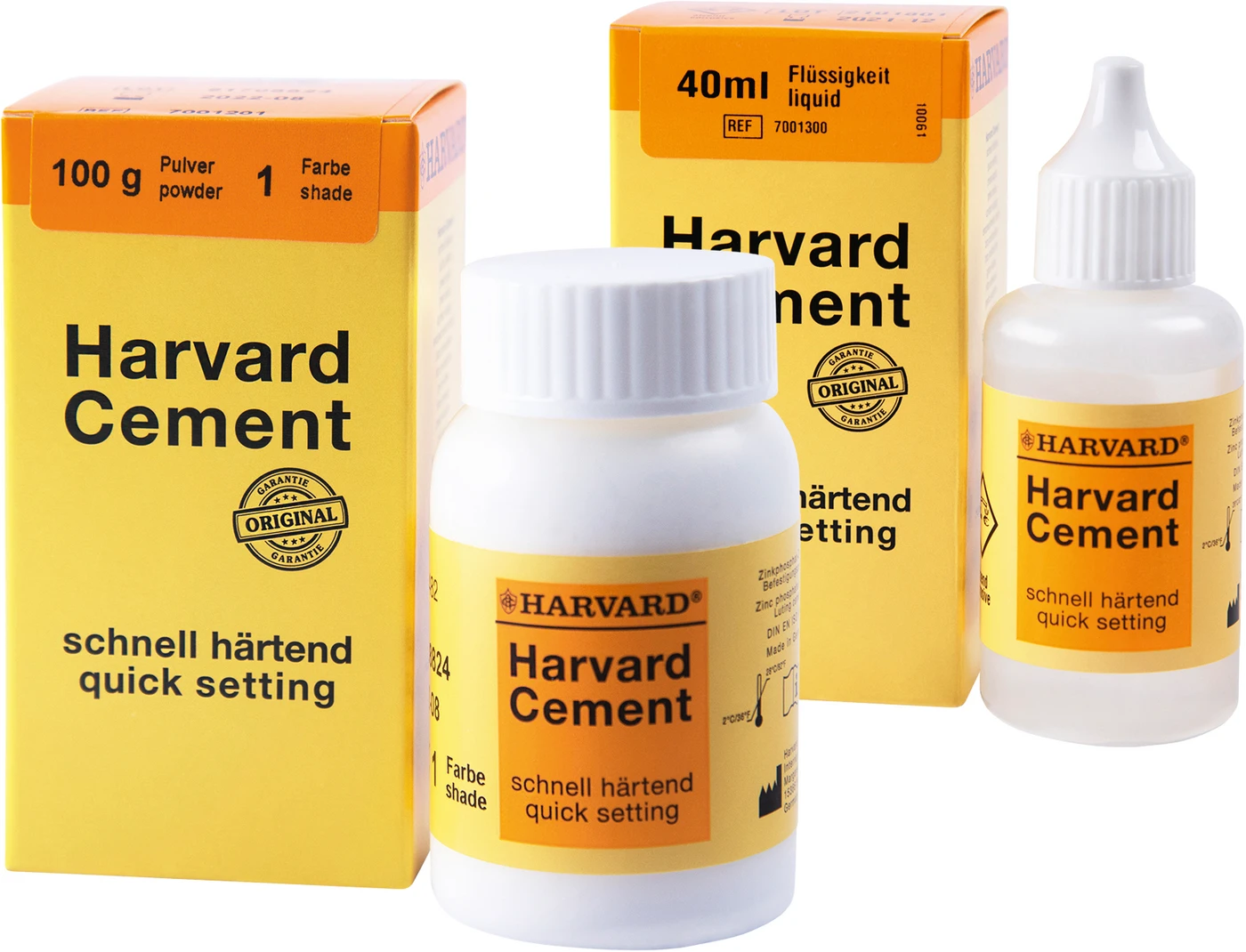 Harvard Cement schnell härtend Pulver Klinikpackung 100 g Pulver 3 - weißlichgelb