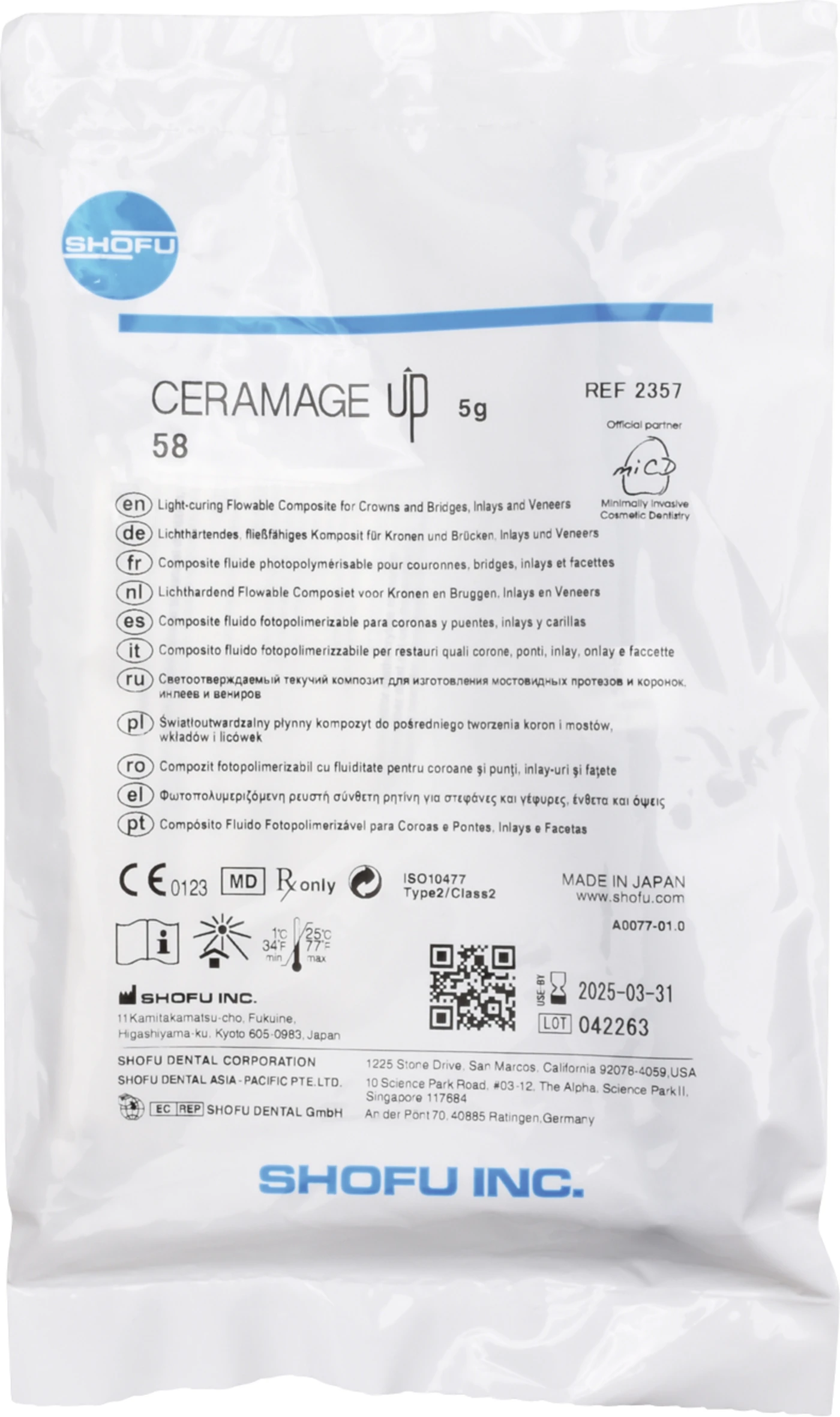 CERAMAGE UP Spritze 5 g Komposit inzisal  58