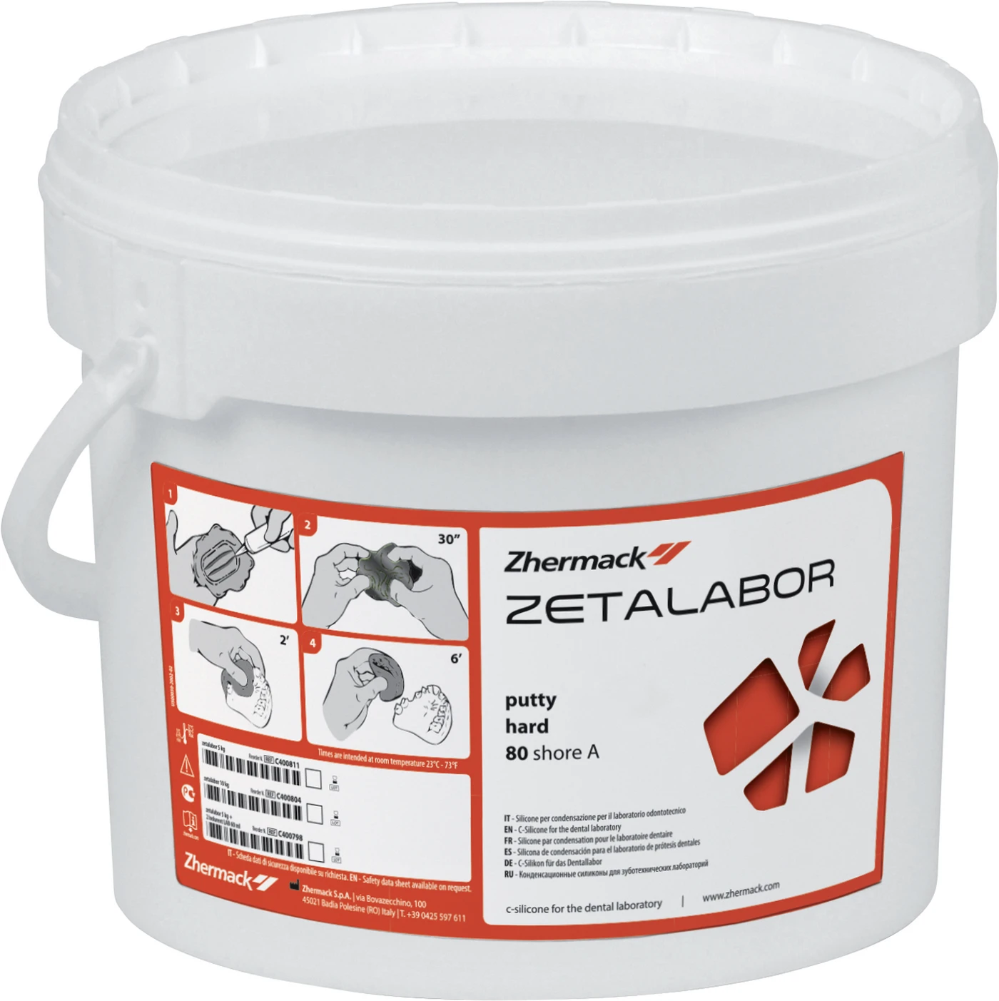 Zetalabor Eimer 5 kg Silikon grau