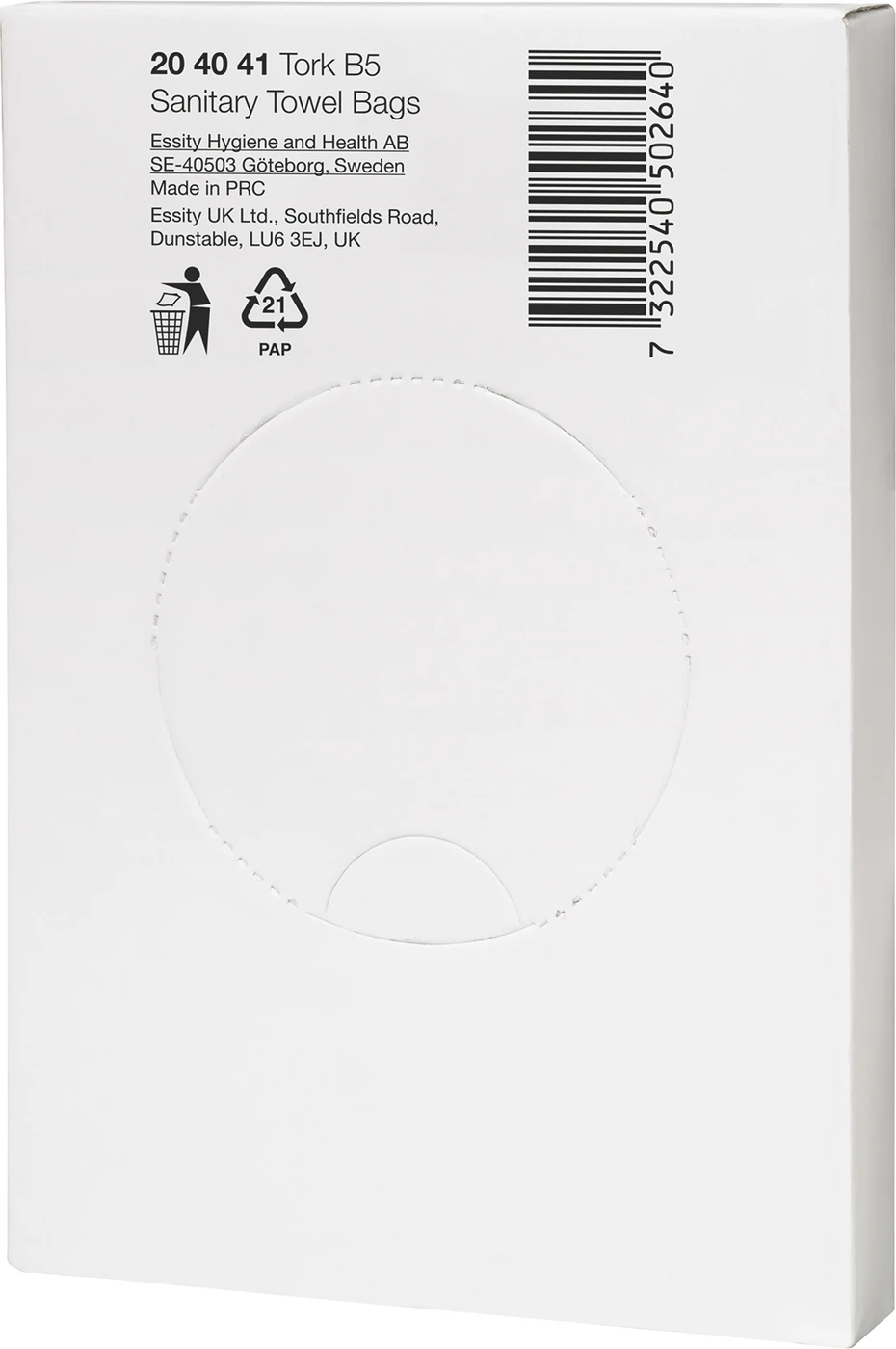 TORK® Hygienebeutel Premium Karton 48 x 25 Stück weiß