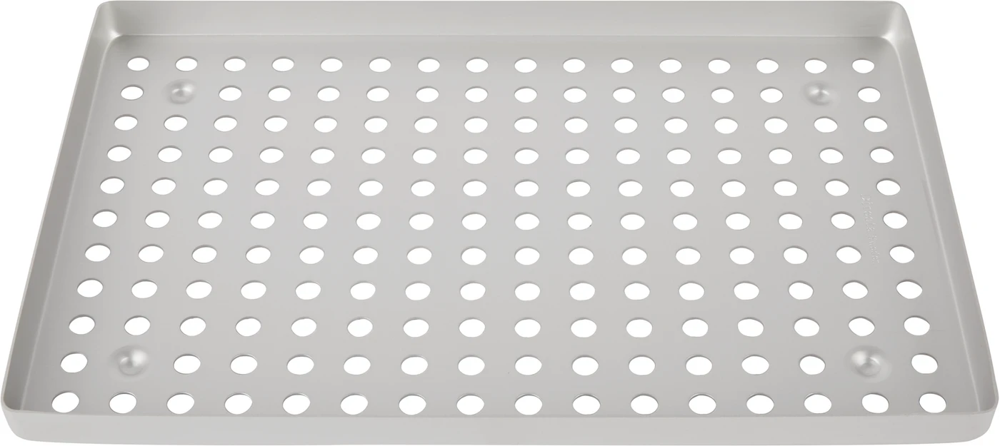 Alu-Tray Stück grau, mit Perforierung