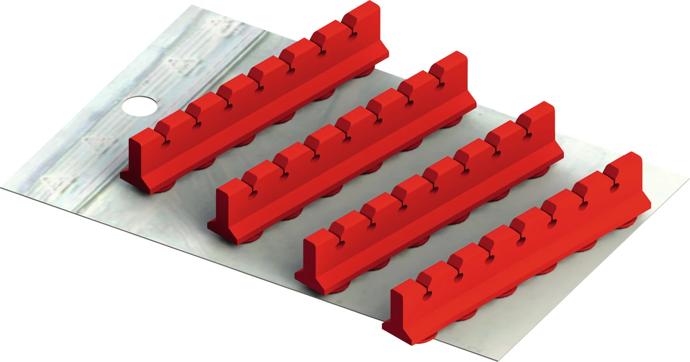 Galaxy Silicone Refill Set Silikoneinsätze für Kassette 18 x 10, rot