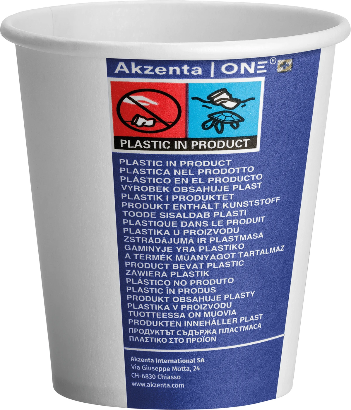 Akzenta ONE Pappbecher Karton 20 x 50 Stück white, 180 ml Akzenta ONE Pappbecher Karton 20 x 50 Stück white, 180 ml