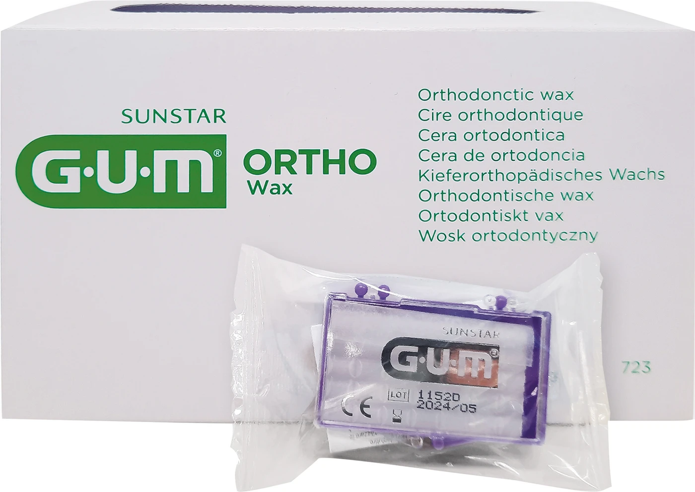 GUM® ORTHO Wachs Praxisbox 24 Stück geschmacksneutral
