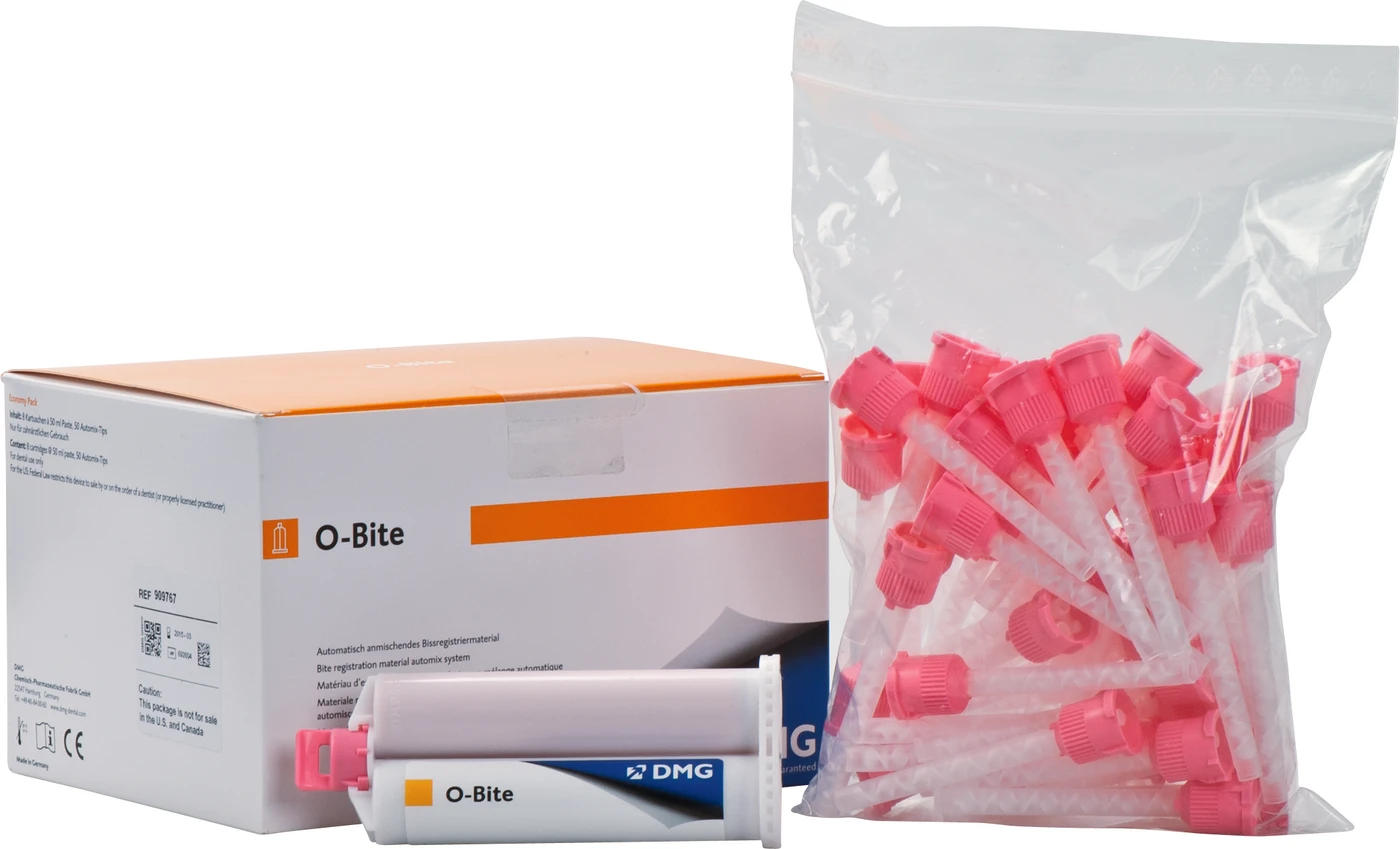 O-Bite Großpackung 8 x 50 ml Doppelkartusche, 50 Automix-Tips O-Bite Großpackung 8 x 50 ml Doppelkartusche, 50 Automix-Tips