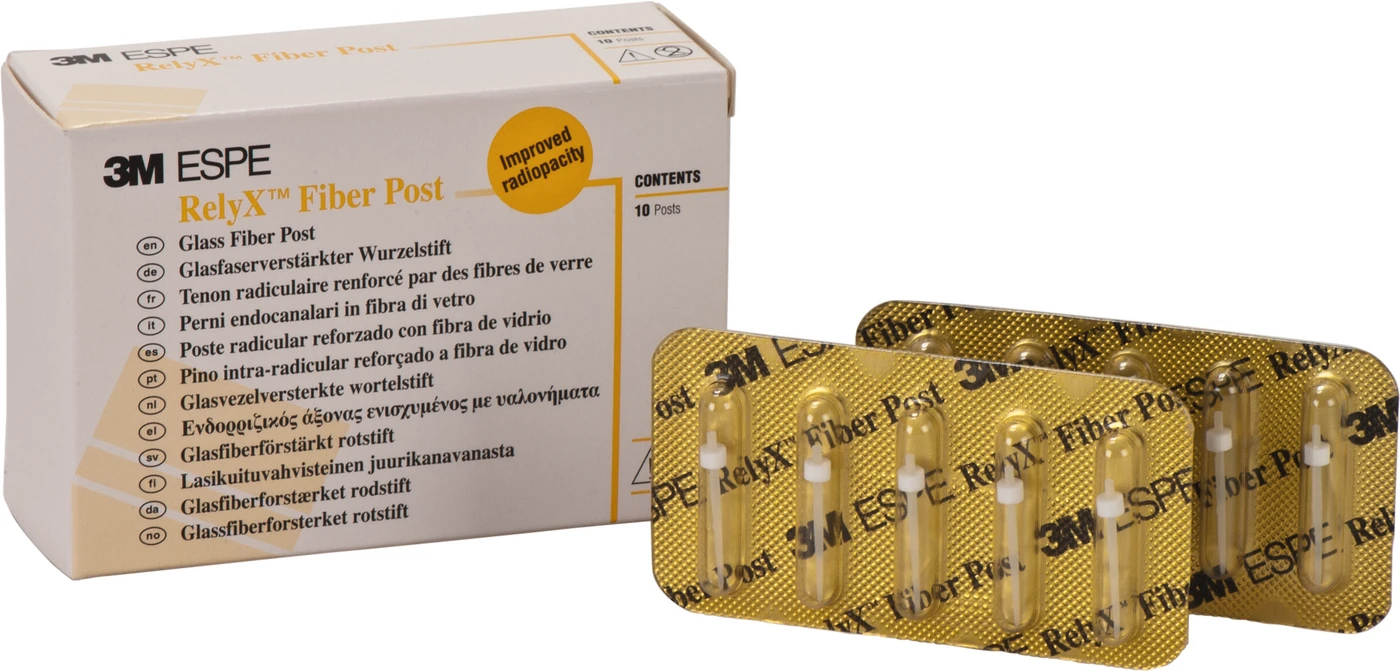 RelyX™ Fiber Post Packung 10 Stück weiß, Größe 0 Ø 1,1 mm