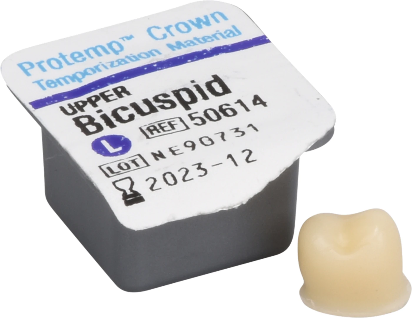 Protemp™ Crown Packung 5 Stück oberer Prämolar L, 1 Stückmesslehre Protemp™ Crown Packung 5 Stück oberer Prämolar L, 1 Stückmesslehre