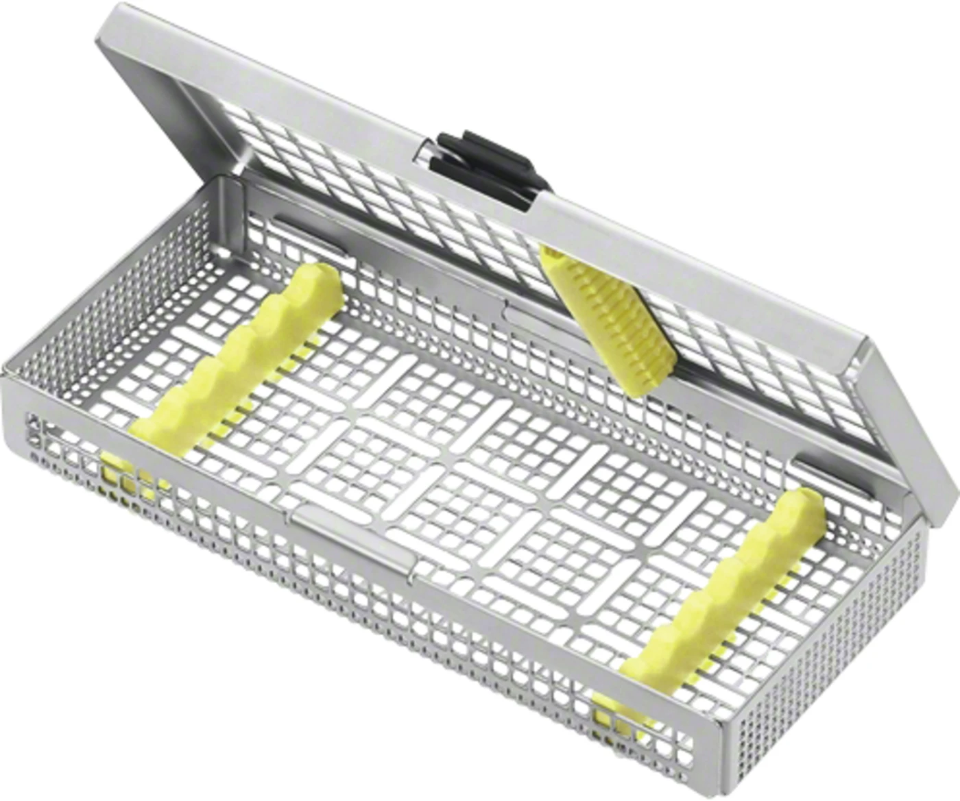 Siebtray Stück JG387R mit Instrumentenstege (JG400, JG401), 188 x 84 x 30 mm, für 6 Instrumente