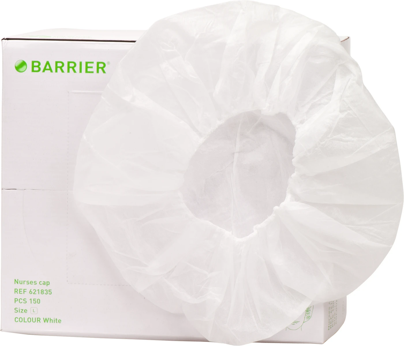 BARRIER® OP-Haube Annie Packung 150 Stück weiß, Größe L (55 cm)