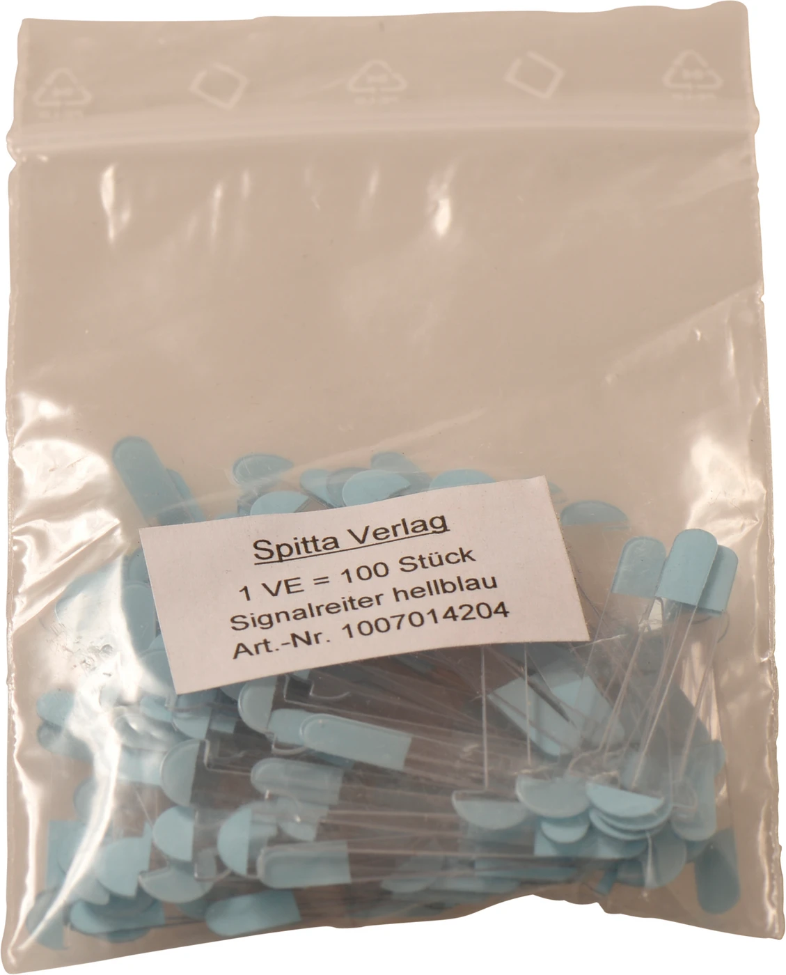 Signalreiter Packung 100 Stück hellblau