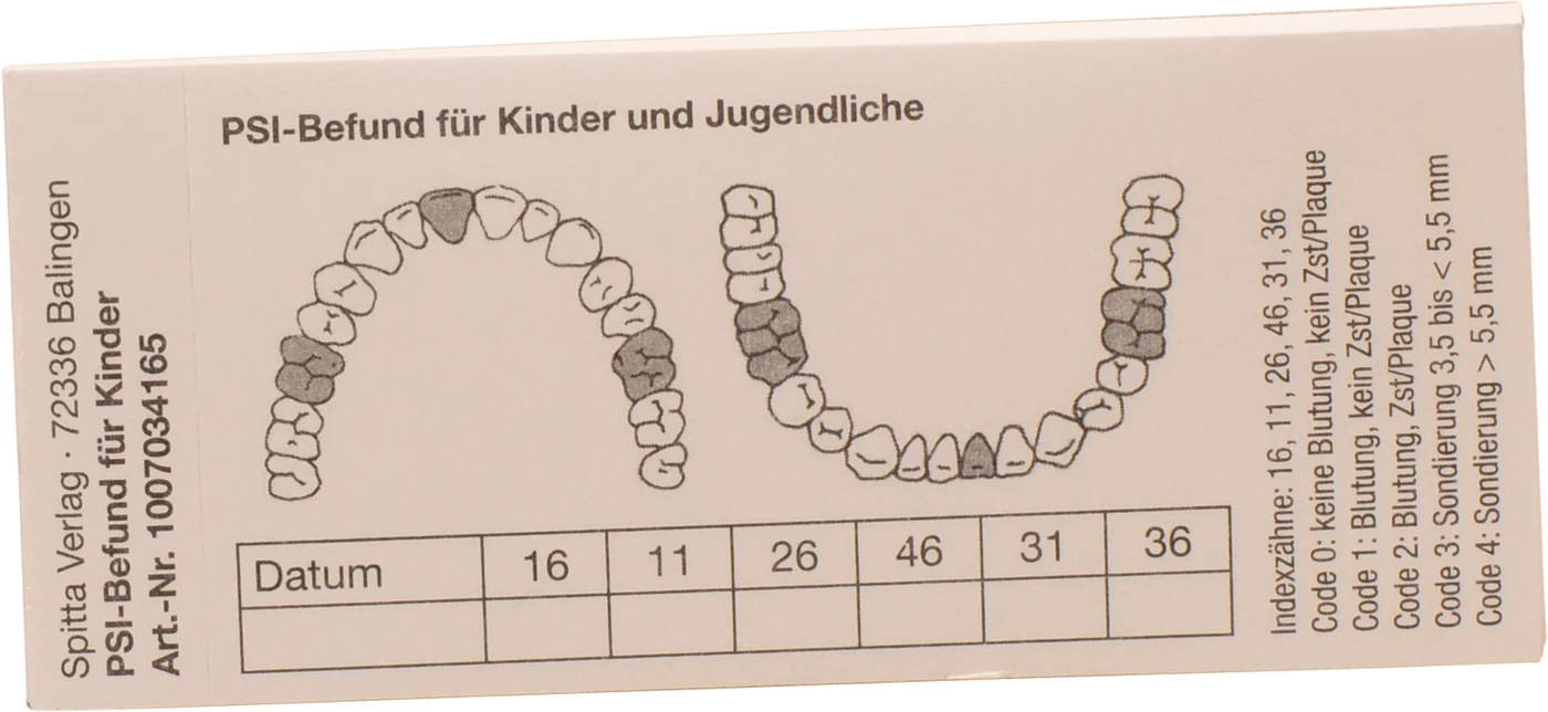 PSI-Befund für Kinder Stück 25 Blatt