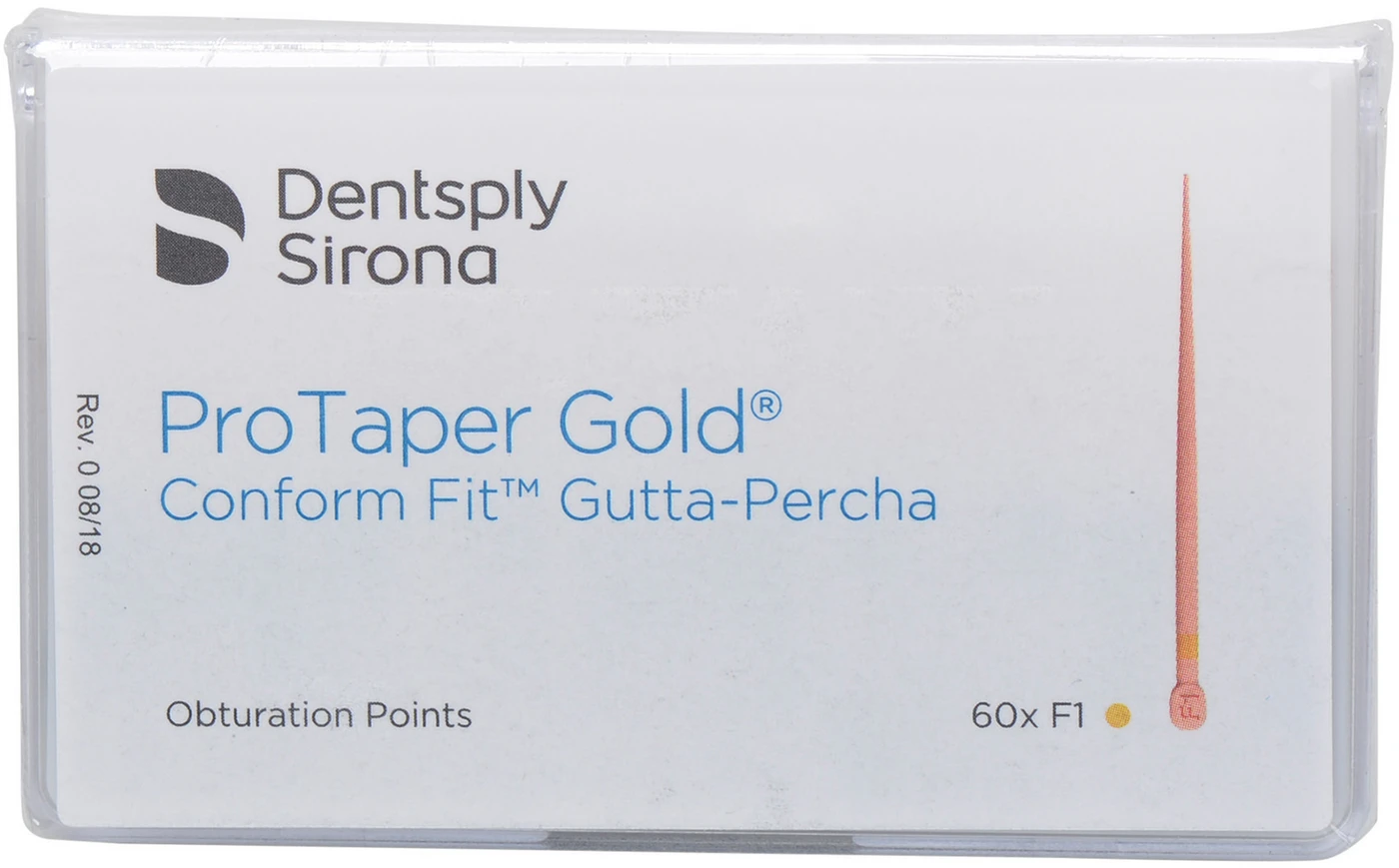 ProTaper Gold® Conform Fit™ Guttaperchaspitzen Packung 60 Stück F1