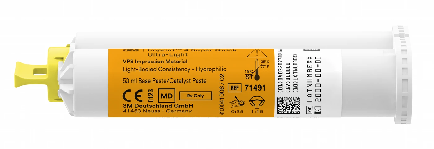 Imprint™ 4 Refill Packung 4 x 50 ml Doppelkartusche Super Quick Ultra-Light, Zubehör Imprint™ 4 Refill Packung 4 x 50 ml Doppelkartusche Super Quick Ultra-Light, Zubehör