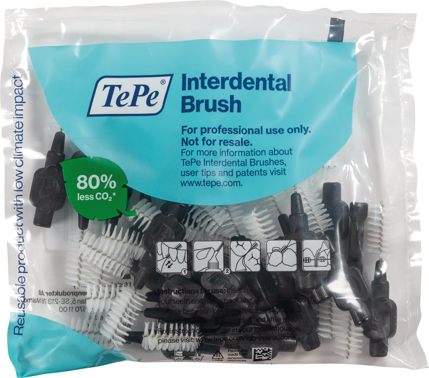 TePe® Interdentalbürsten Original Packung 25 Stück schwarz, Ø 1,5 mm TePe® Interdentalbürsten Original Packung 25 Stück schwarz, Ø 1,5 mm