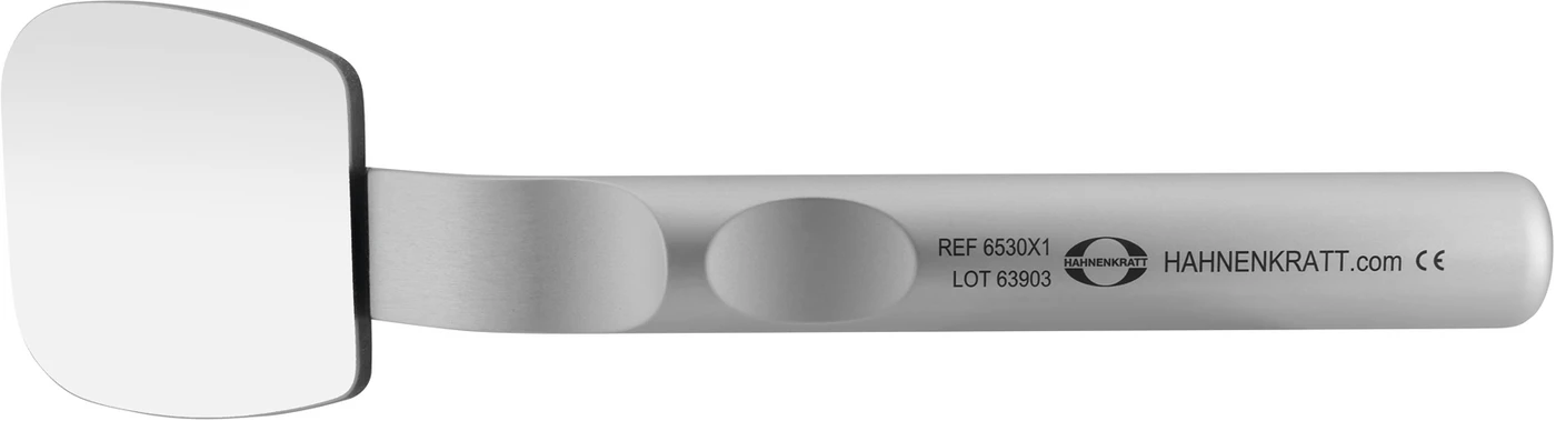 Fotospiegel FS Rhodium Stück einseitig, 58 x 76 mm, Griff abgewinkelt