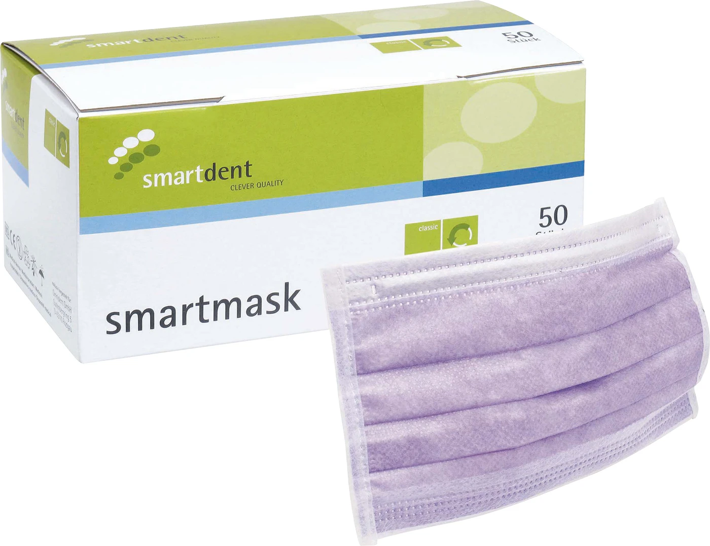 smartmask Mundschutz Packung 50 Stück lila