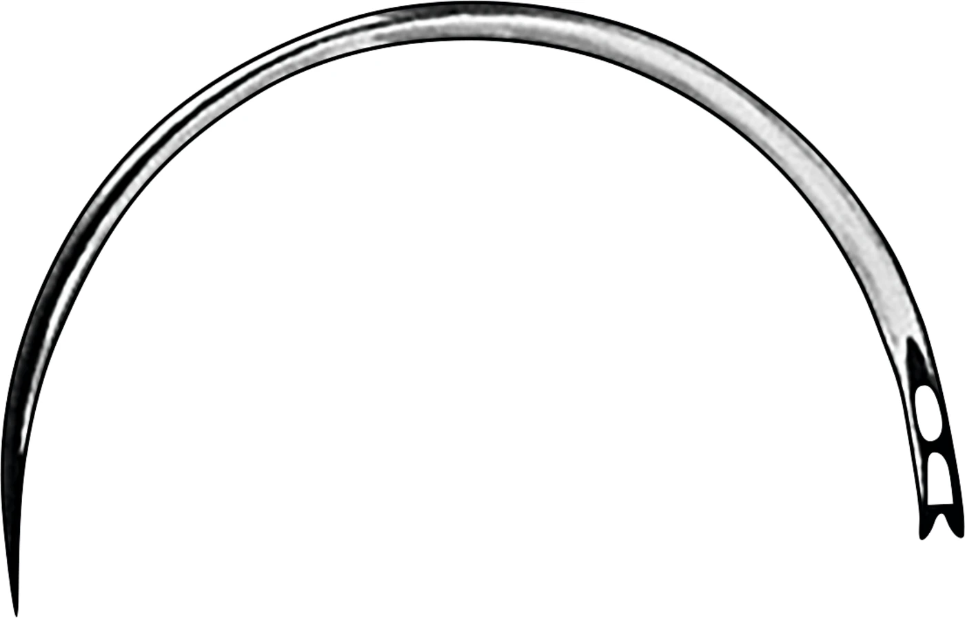 Chirurgische Nähnadeln Packung 12 Stück Rundkörper, gebogen, Figur 8