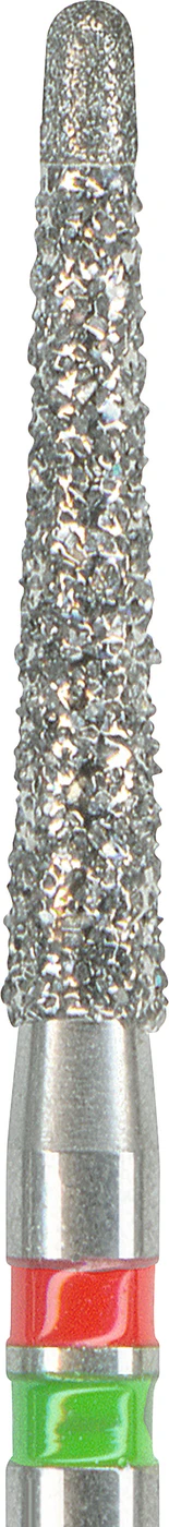 TwoGrit Diamant Packung 5 Stück rot/grün fein/grob, FG, Figur 199 Konisch rund, 10 mm, ISO 016