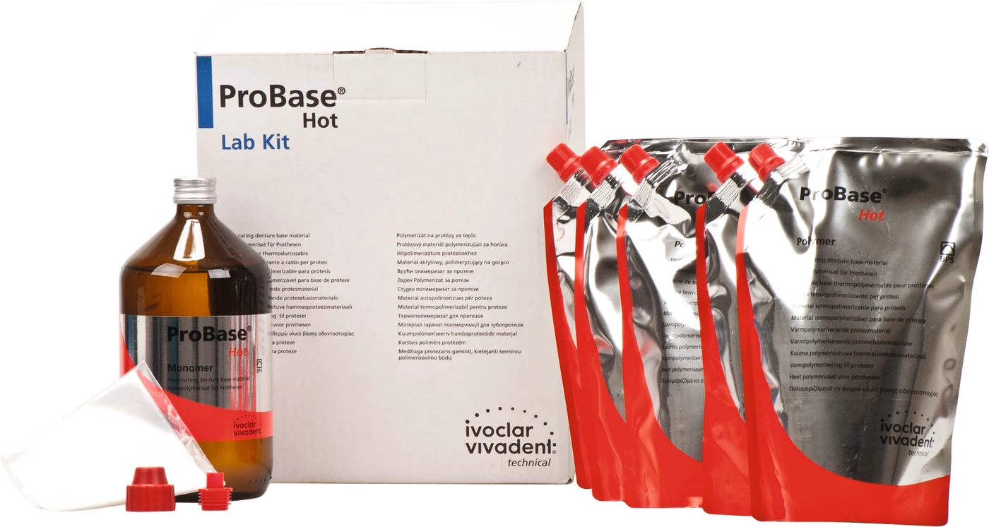 ProBase® Hot Lab Kit 5 x 500 g Pulver pink V, 1 Liter Monomer, Zubehör