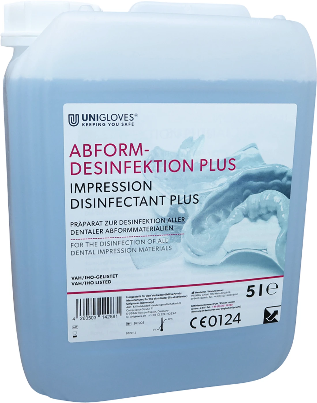 UNIGLOVES Abformdesinfektion PLUS Kanister 5 Liter