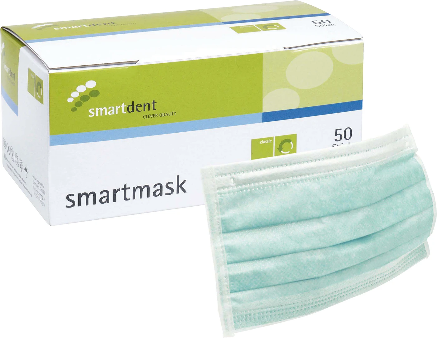 smartmask Mundschutz Packung 50 Stück grün