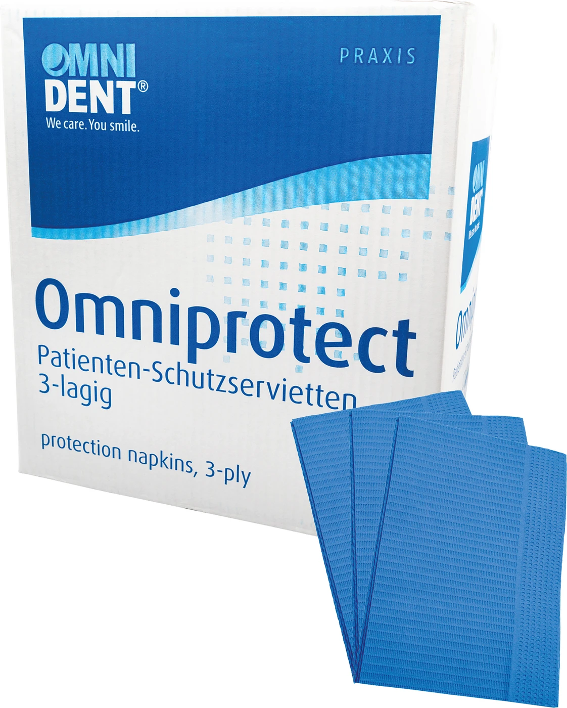 Omniprotect Karton 500 Stück blau