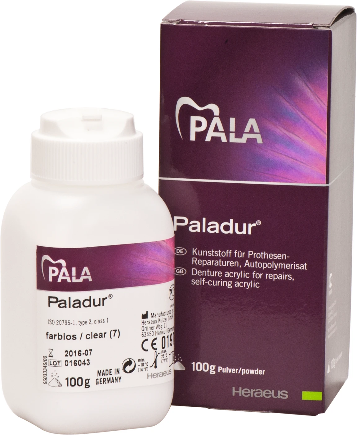 Paladur® Flasche 100 g Pulver farblos