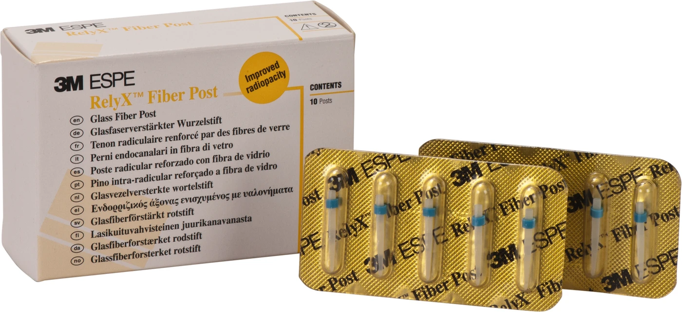 RelyX™ Fiber Post Packung 10 Stück blau, Größe 3 Ø 1,9 mm