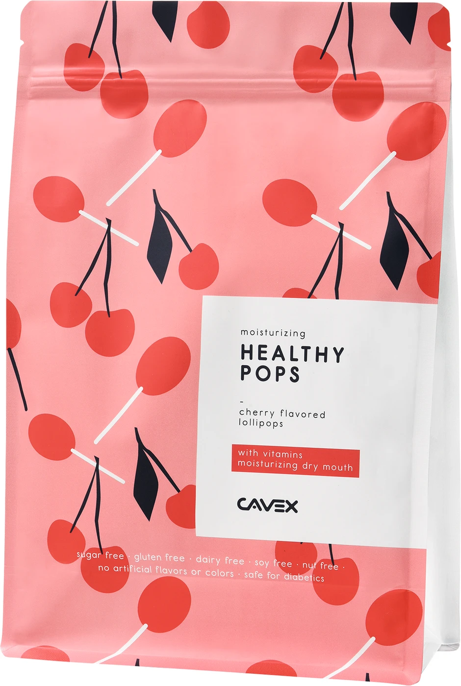 Cavex Healthypops Packung 60 Stück cherry Cavex Healthypops Packung 60 Stück cherry
