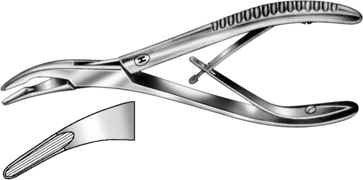 Hohlmeißenzange nach Luer Stück HSK 513-02, 150 mm
