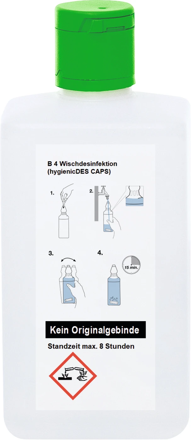 Anmischflasche B 4 Wischdesinfektion Flasche für 500 ml, leer