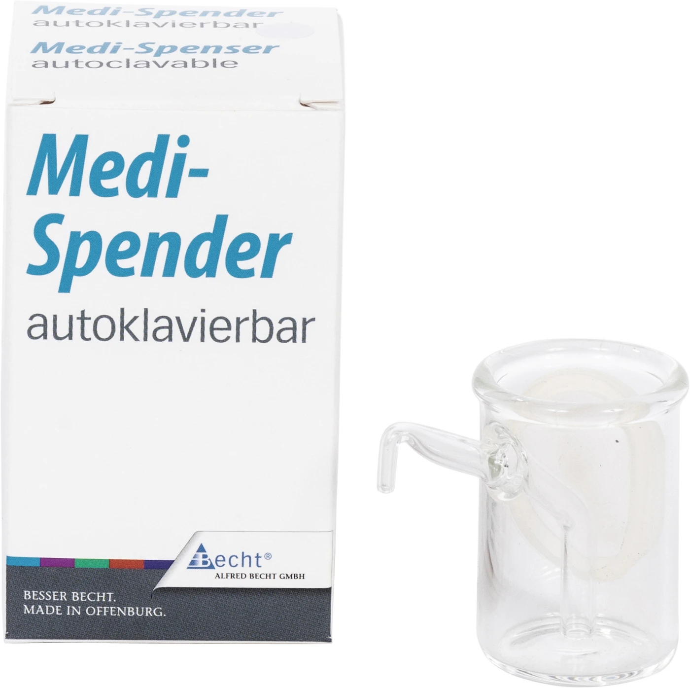 Medi-Spender-Gläschen Stück klar