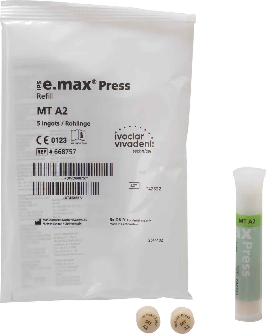 IPS e.max® Press Packung 5 Stück A2 MT