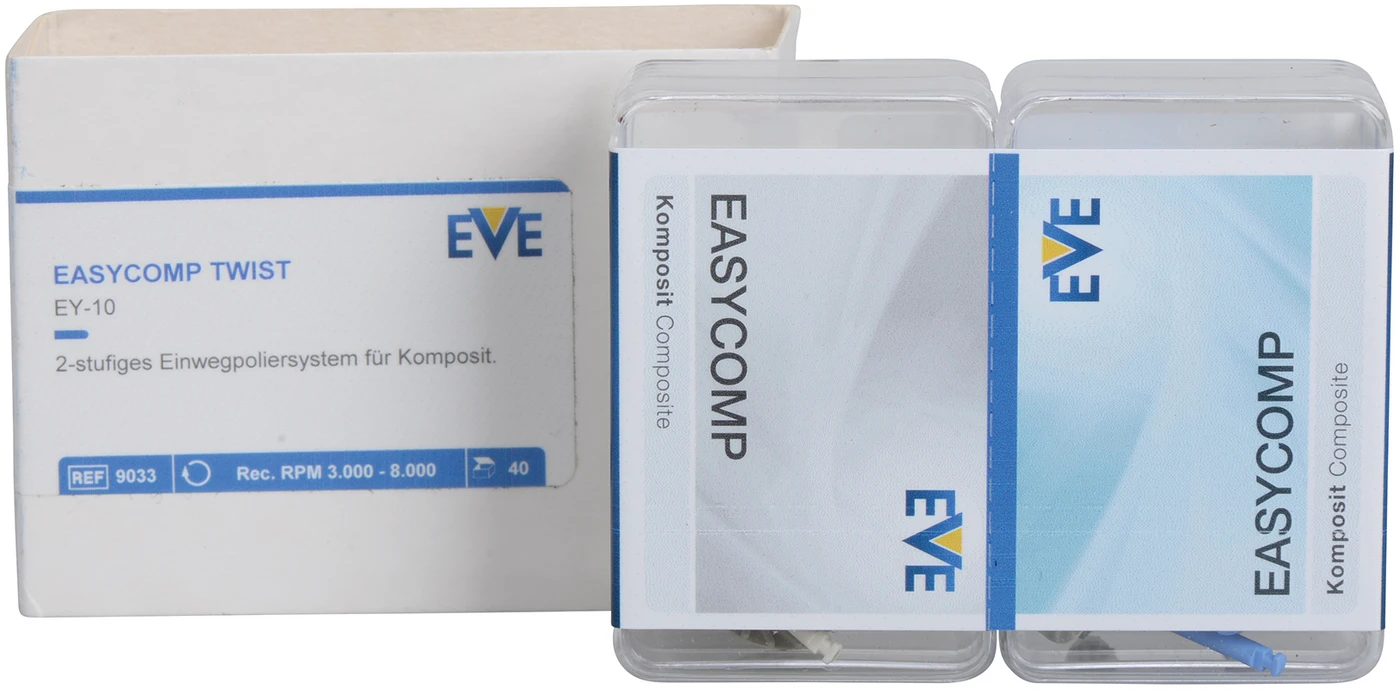 EVE EASYCOMP Set 20 Stück blau mittel, 20 Stück weiß fein, RA, Figur Twist, 11 x 1,6 mm EVE EASYCOMP Set 20 Stück blau mittel, 20 Stück weiß fein, RA, Figur Twist, 11 x 1,6 mm