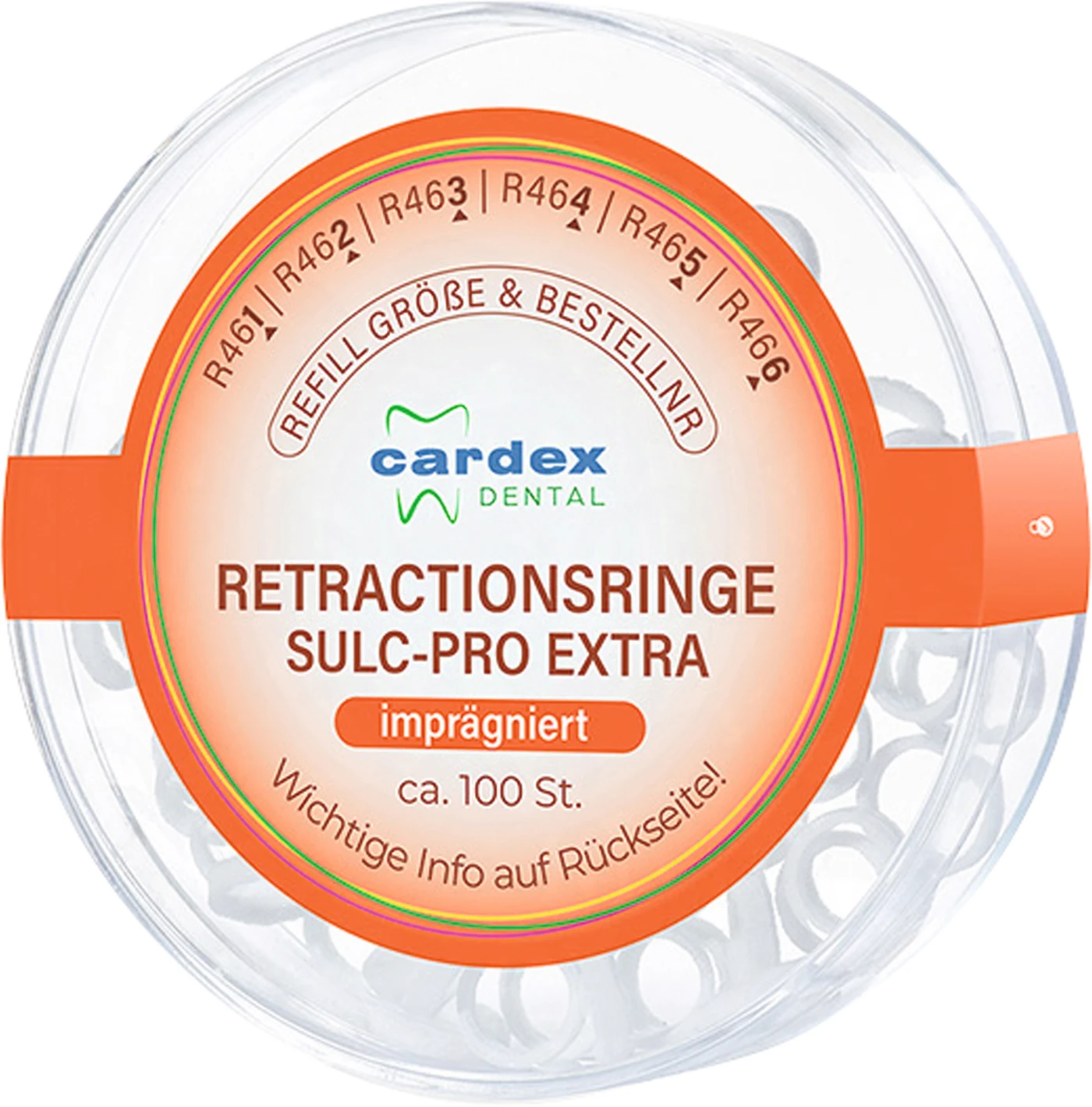 RETRAKTIONSRINGE SULC-PRO Packung ca. 100 Ringe EXTRA getränkt Gr. 1