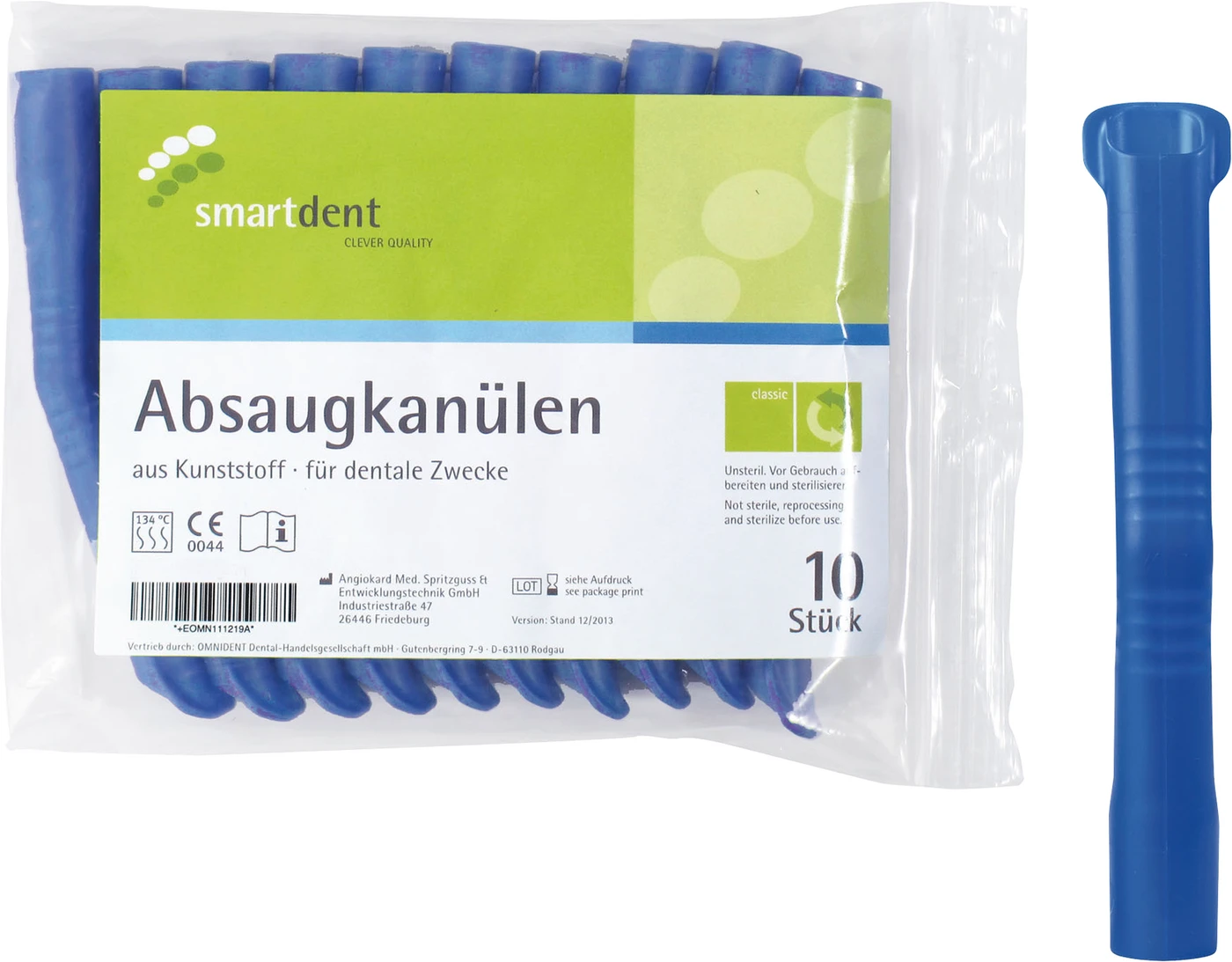 smart Absaugkanülen Packung 10 Stück blau