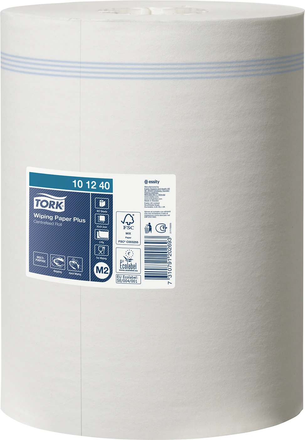 TORK® starke Mehrzweck Papierwischtücher Karton 6 x 457 Stück 2-lagig, 35 x 21,5 cm, weiß, M2