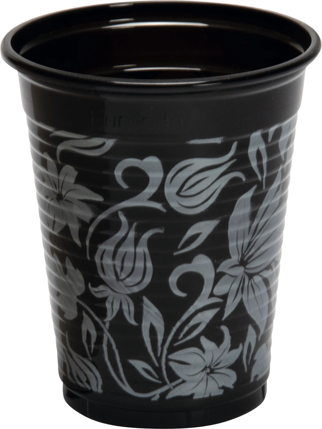 Monoart® Mundspülbecher Flower Karton 1.000 Stück schwarz/platin, 180 ml