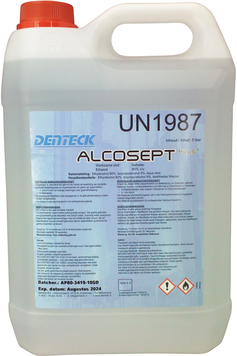 Alcosept Plus 80% Kanister 5 Liter