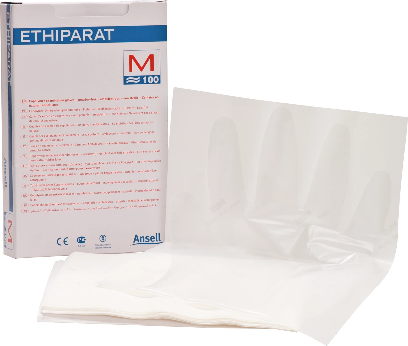 ETHIPARAT Non-Sterile Packung 100 Stück puderfrei, transparent, M