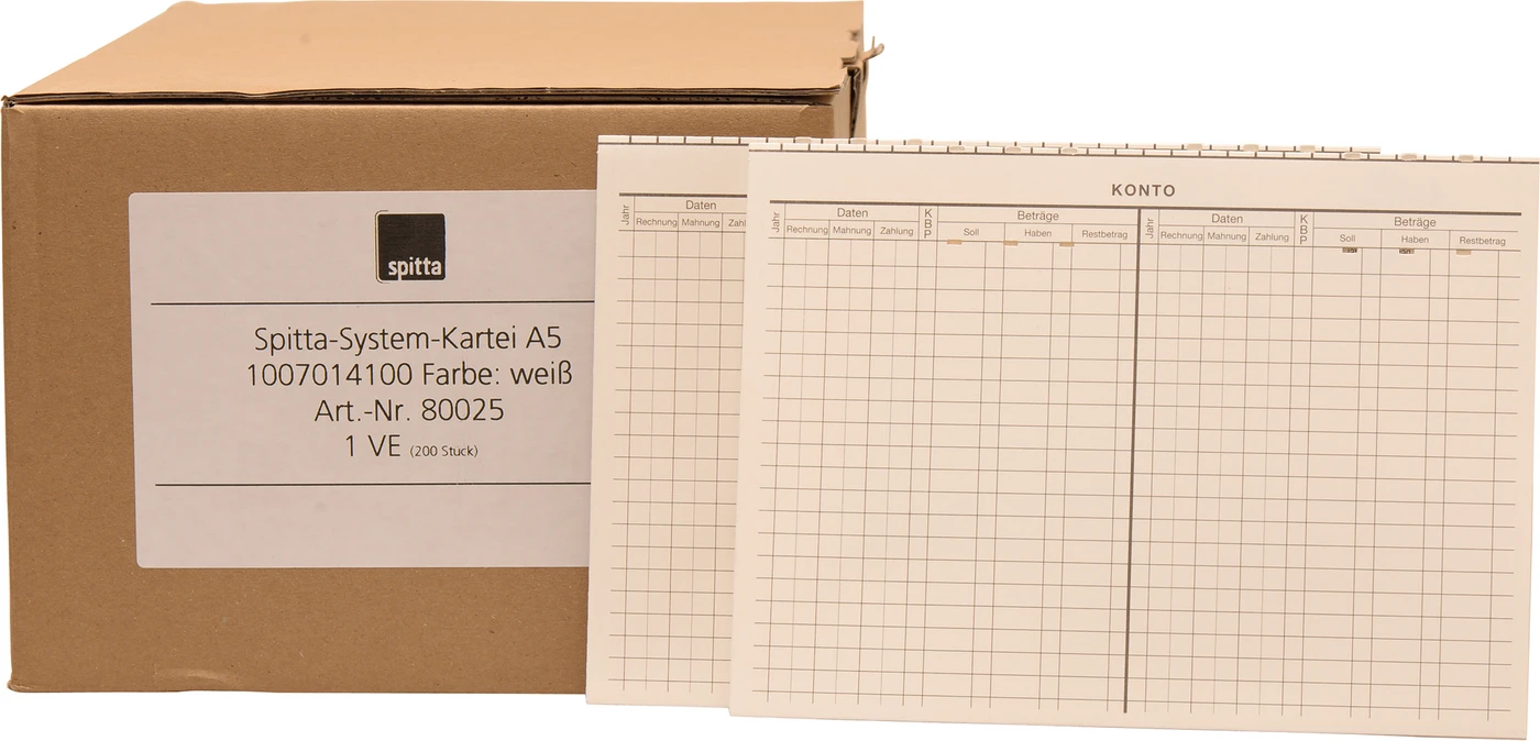 System Karteikarten A5 Packung 200 Stück weiß