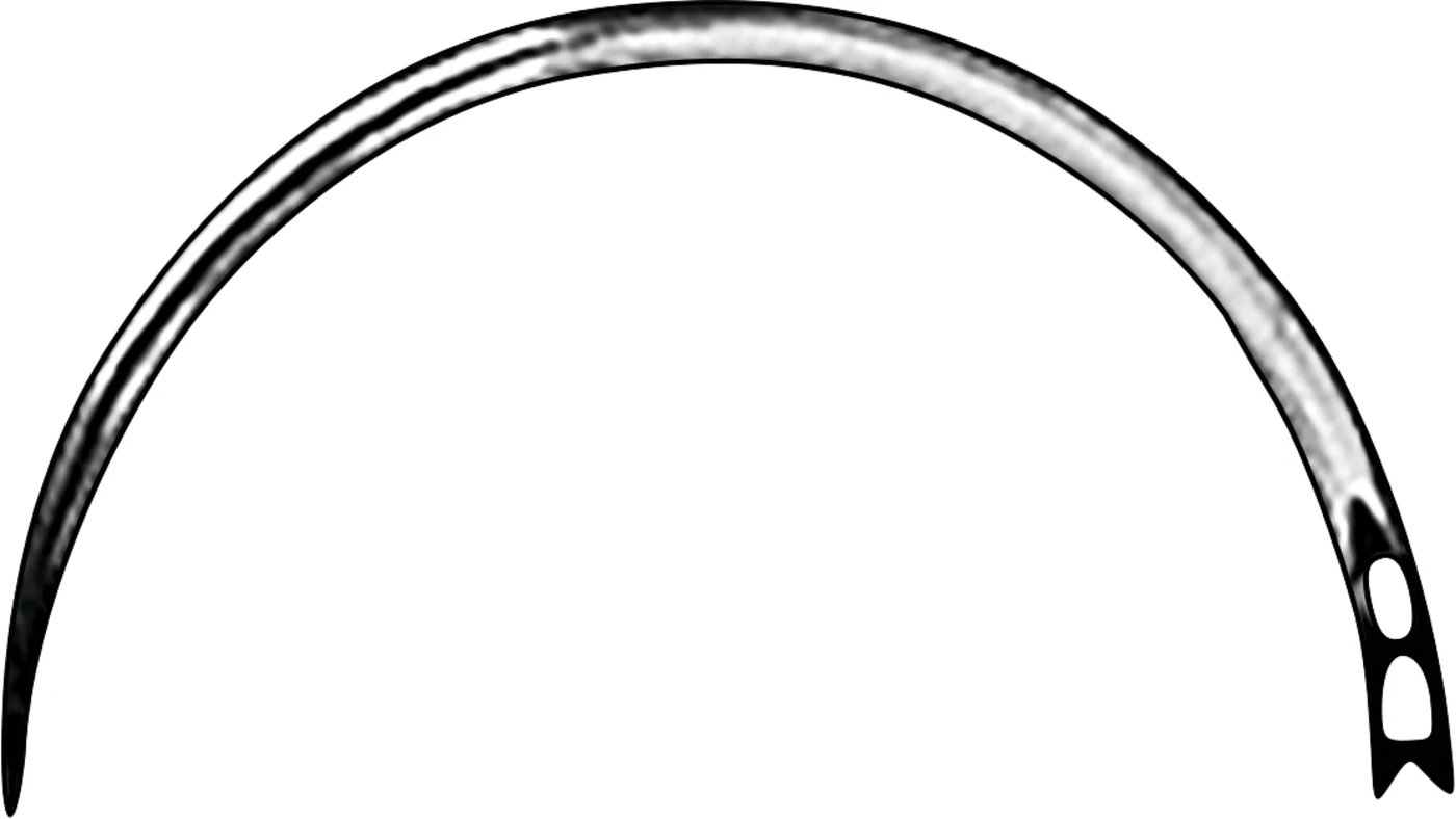 Chirurgische Nähnadeln Packung 12 Stück Dreieckskörper, gebogen, Figur 10