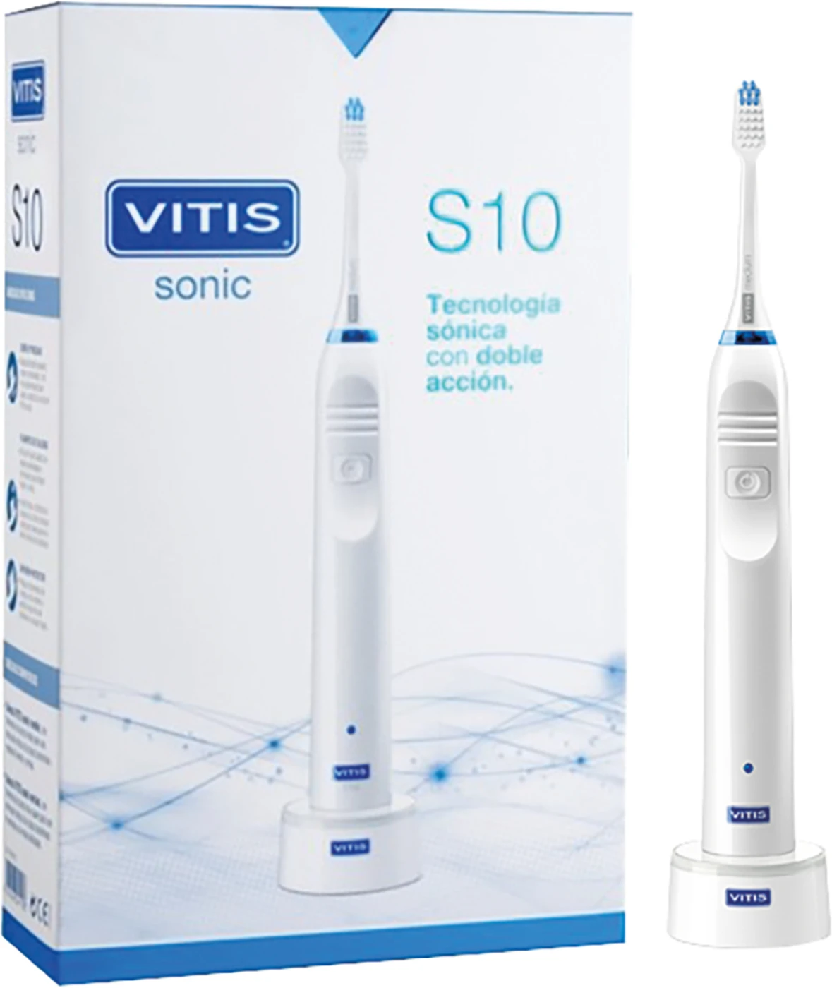 VITIS sonic S10 Stück inklusive 1 Ersatzbürstenkopf medium, 1 Ladeteil