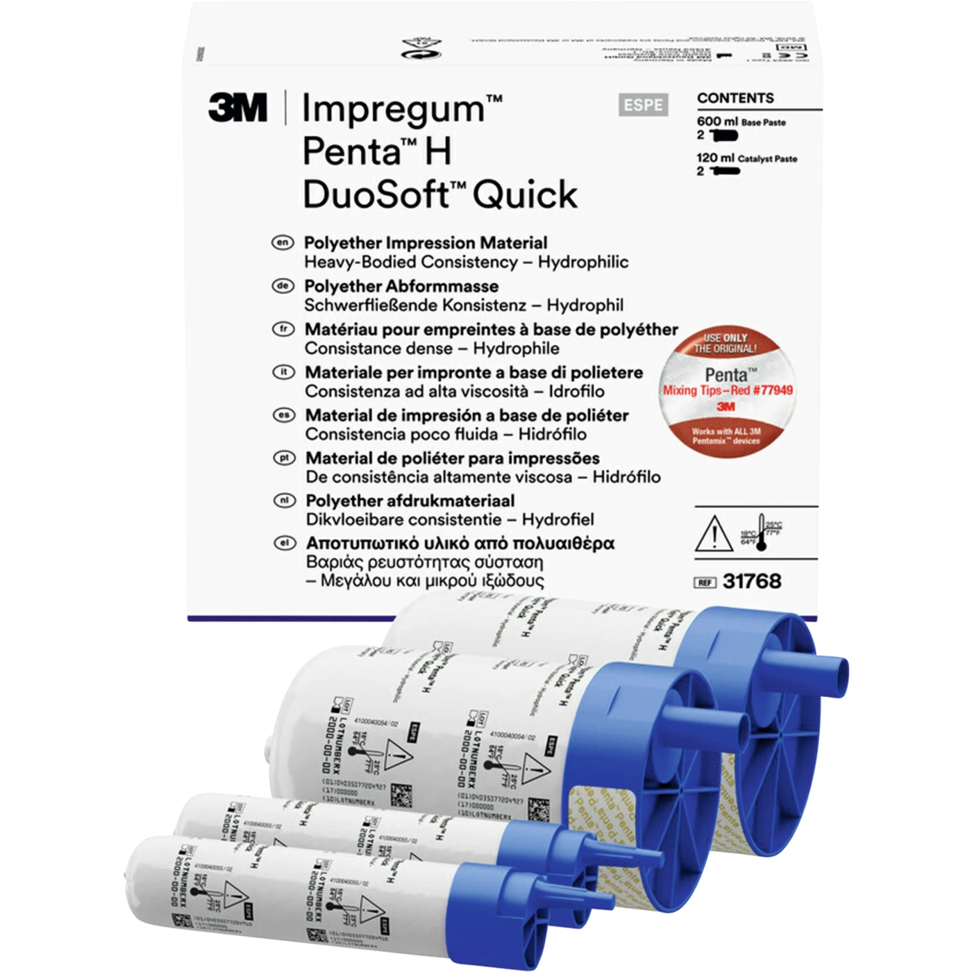 Impregum™  Penta™ DuoSoft™ Refill Packung 2 x 300 ml Basispaste, 2 x 60 ml Katalysator, Penta H DuoSoft Quick