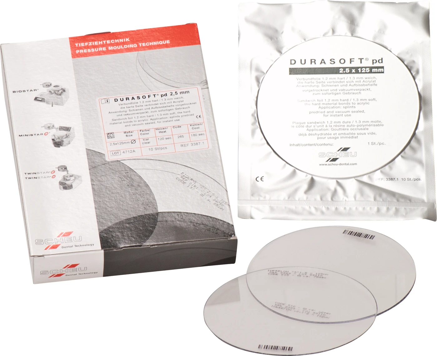 DURASOFT® pd Packung 10 Stück Ø 125 mm, Stärke 2,5 mm