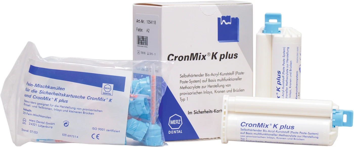 CronMix® K plus Packung 2 x 50 ml Doppelkartusche A2 4:1, 20 Feinmischkanülen