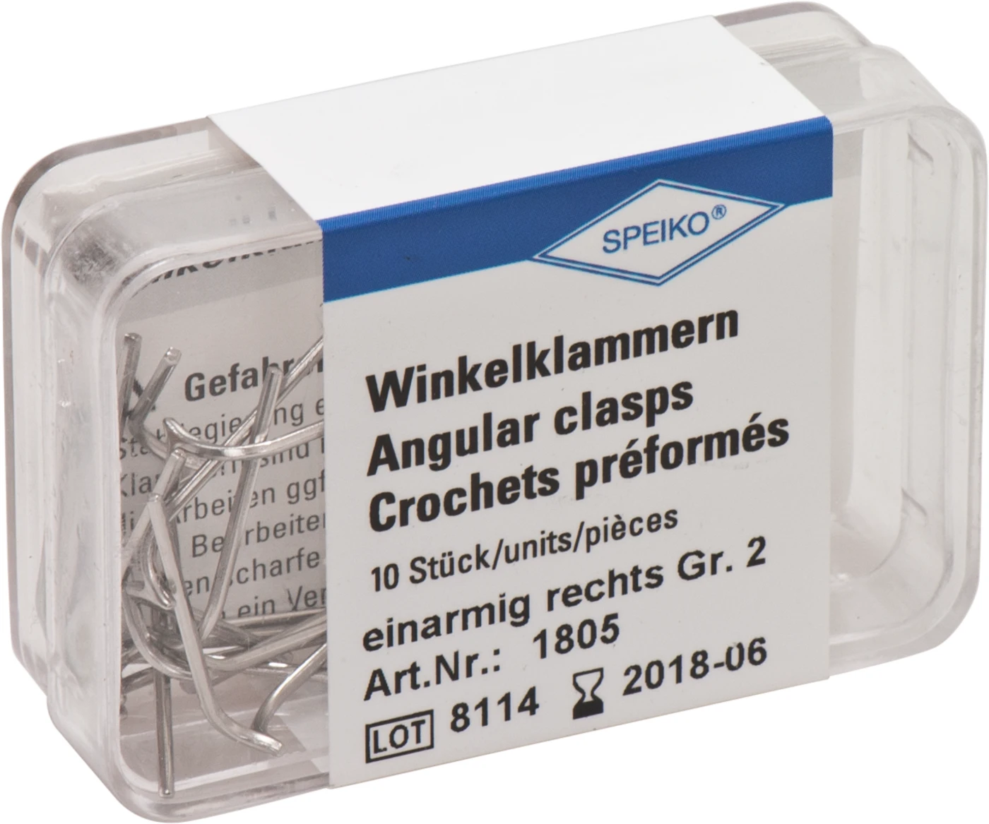 Winkelklammern Packung 10 Stück Gr. 2