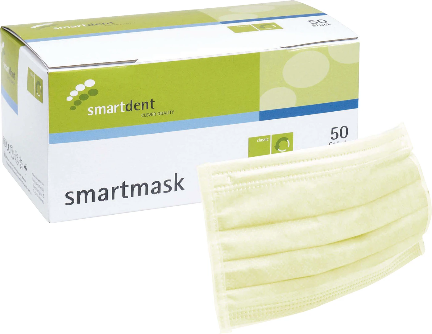 smartmask Mundschutz Packung 50 Stück gelb